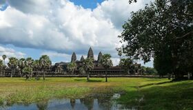 Angkor Wat Main Three Temples from the front, Siem Reap